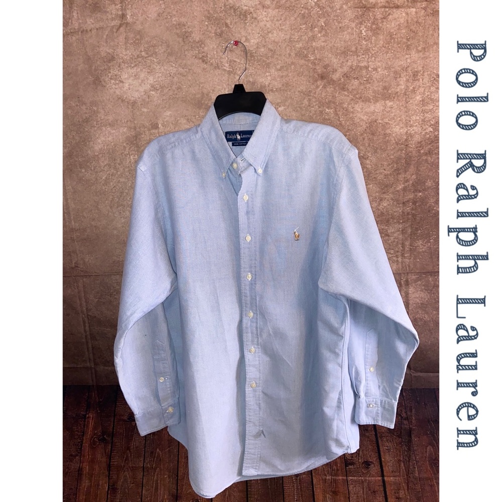 Polo Ralph Lauren Yarmouth Chambray Button Down Shirt 16.5/34-GUC